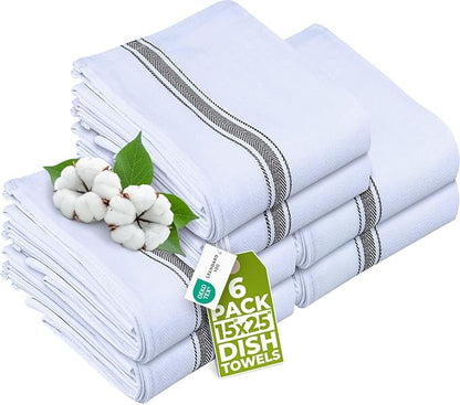 Utopia Towels Black Dish Towels 100% Ring Spun Cotton Highly Absorbent &