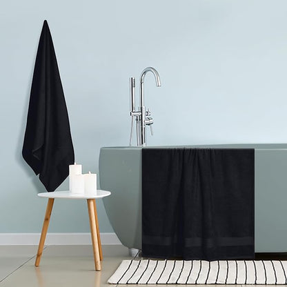 GLAMBURG Premium Cotton Oversized 2 Pack Bath Sheet 35x70-100% Pure Cotton