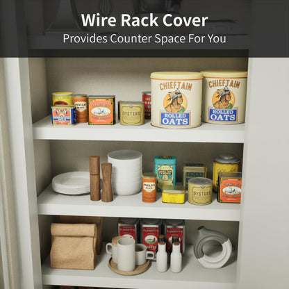VOYALUYA Wire Shelf Cover 36 X 12 Inch Wire Rack Cover Wood Shelf Covers for Pantry Shelving Closet Shelves Organization(White,5 Pack)