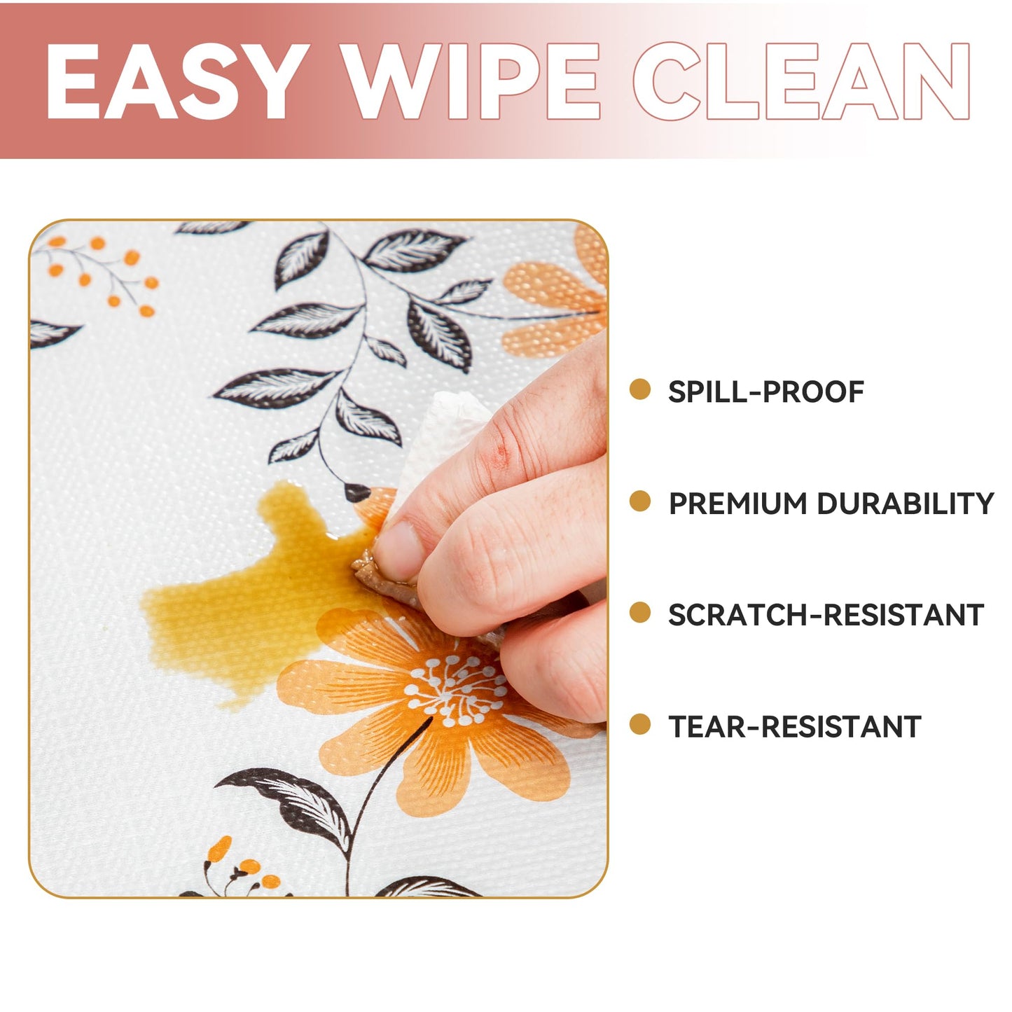 RAY STAR Shelf Liner, 12 Inch x 10 Feet Non Adhesive Daisy Floral Printed Cabinet Liner for Pantry Drawer Vanity, Strong Grip Non Slip Waterproof, Shelf Liners for Kitchen Cabinets Organization