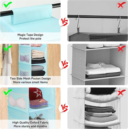 PetsHome 4-Shelf Hanging Closet Organizer, Space Saver, Closet Hanging Storage