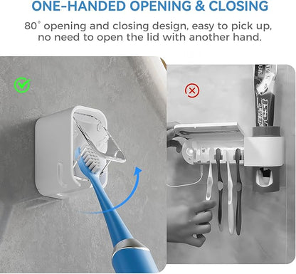 Toothbrush Holders for Bathroom【Innovation Single Slot Design】 2PCS Toothbrush