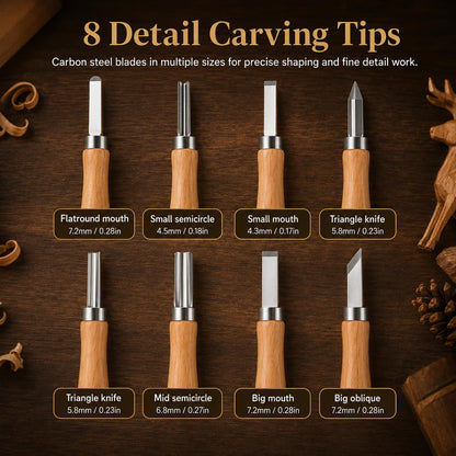 26Pcs Deluxe Wood Carving Kit, Whittling Knife Set with Leather Storage Case, Basswood Blocks & Safety Gloves, Woodworking Tools for Beginners Adults Kids, DIY Craft Gift for Men Teens