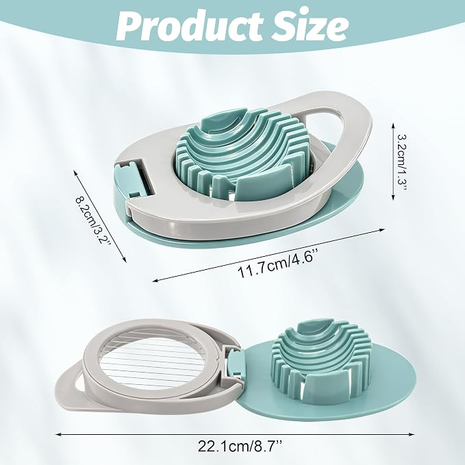 BlingKingdom Egg Slicer Easy to Clean Egg Cutter with Stainless Steel Wire for Kitchen Soft Fruit, Strawberrys kiwis Sandwiches Salads