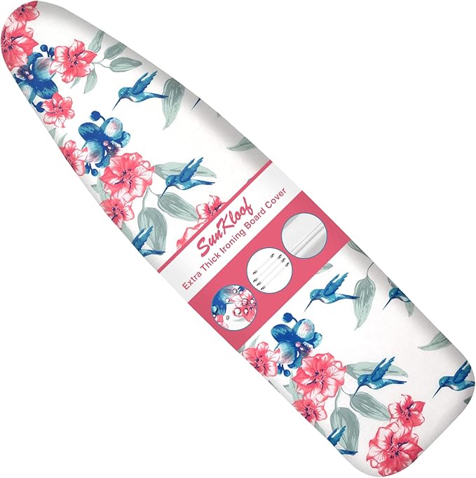 Ironing Board Cover and Pad 15"x54" Extra Thick Natural Cotton, Scorch and