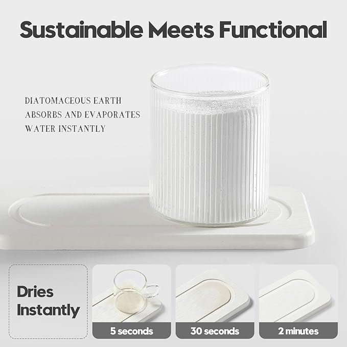 2Pack Water Absorbing Stone Tray
