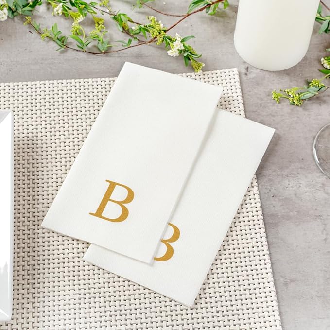 Luxenap 15.8 X 7.9 Inch Linen-Feel Guest Towels, 2000 Lettered Hand Towels