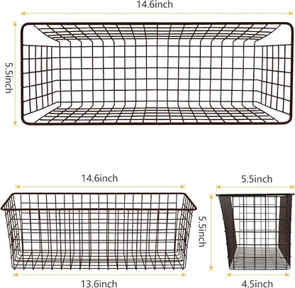 2 Sets Extra Large Hanging Wall Basket, WallmountedFruit Vegetable Toy Snack