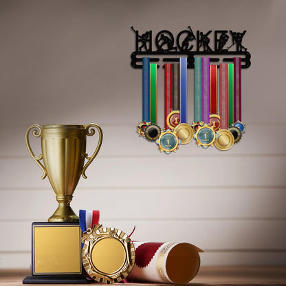 PH PandaHall Medal Display Hanger Holder Hockey Medal Holder 15.7" Awards Ribbon Hanger Medal Display Wall Rack Sports Medal Hanger Display for Men Women Sports Athletes Awards Cheer