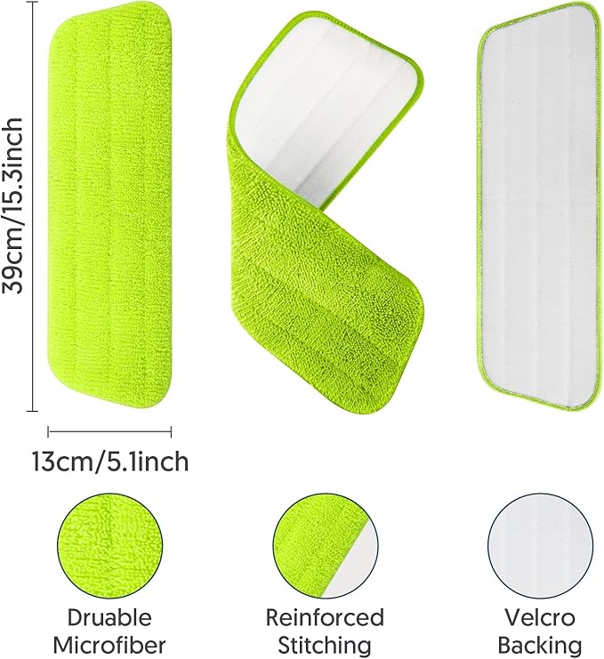 7 Count Reusable Microfiber Mop Pads