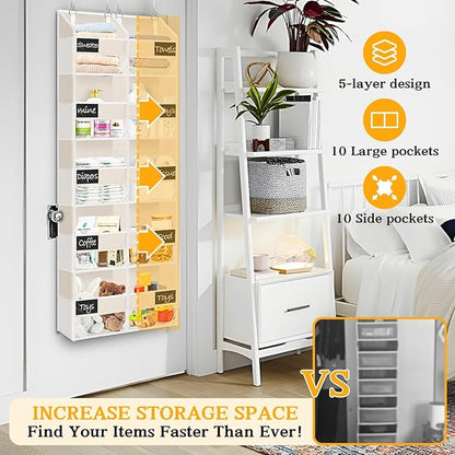 Over the Door Organizer, 5-Tier Extra Large Storage