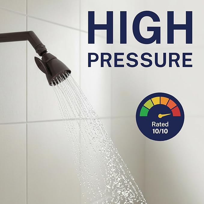 HammerHead Showers® SOLID METAL 2 Inch High Pressure Shower Heads OIL RUBBED BRONZE – California Compliant 1.75 GPM Low Flow Rate High Flow Shower Head with ADJUSTABLE SPRAY PATTERN Fixed Shower Head