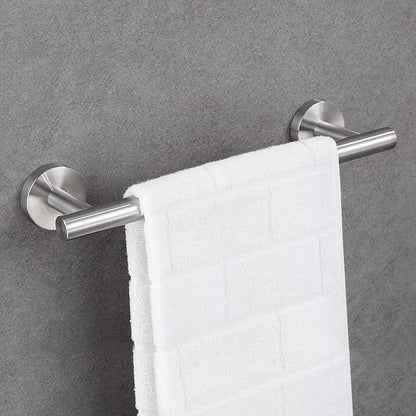 USHOWER Brushed Nickel Hand Towel Bar, 9-Inch Towel Racks for Bathroom Wall-Mounted, SUS304 Stainless Steel Towel Rod (Total Length 11-Inch)
