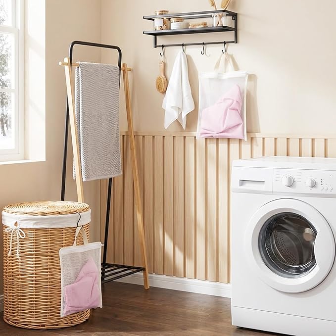 4Pcs Small Mesh Laundry Bags for Delicates Hanging Mini 12 x 10 Inches Durable