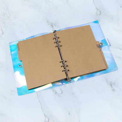 AUEAR, 3 Sets A5 Kraft Paper Divider 6 Holes Ring Index Page Tab Cards for Travel Diary Binder Notebooks Journal Plan