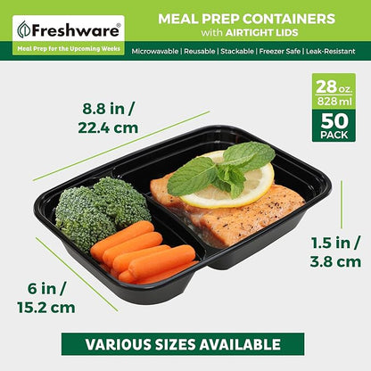 Freshware Meal Prep Containers 2 Compartment