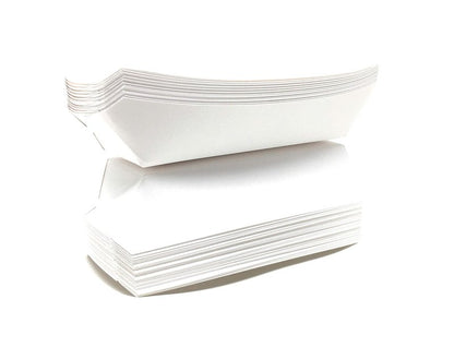 Mr Miracle 7 Inch Paper Hot Dog Tray in White. Pack of 250. Disposable, Recyclable and Fully Biodegradable. Made in USA