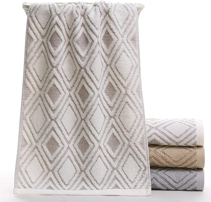 Pidada Hand Towels Set of 2 Diamond Pattern 100% Cotton Absorbent Soft