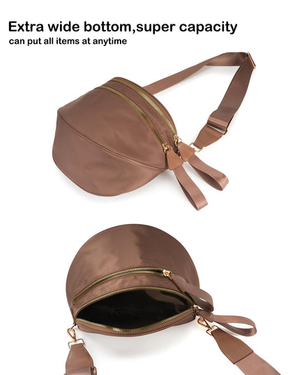Spacious Nylon Crossbody Bag Bum Bag Handbags Wallets Purses Trendy Shoulder Bag for Women