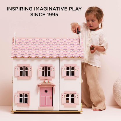 Le Toy Van - Iconic Sophie's Large Wooden Doll House | Dream House Wooden Dolls House Play Set | Great As A Gift | Suitable for Ages 3+