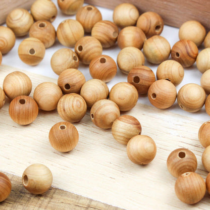 Prometis 200pcs 6mm Natural Sandalwood Round Beads Gorgeous Craft Handmade Polished Spacer Mala Pray Beads with Elastic Cord for Bracelets DIY Rosary Tasbih Jewelry Making