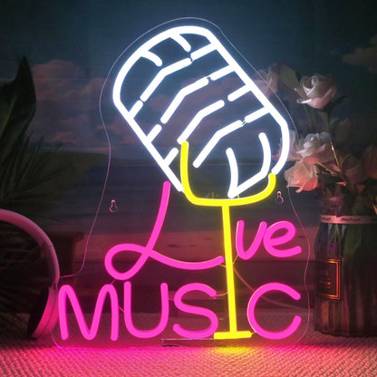 LooKLight Guitar Rock and Roll Neon Sign,Neon Light Sign,Led Neon Light for Wall Decor,Guitar Shape Light Up Sign,USB Neon for Bar Live Music Vocal Recital Concert Man Cave