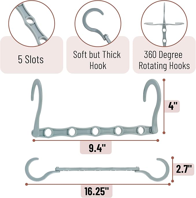 Mr. Pen- Space Saving Hangers for Clothes, Pastel Colors, Plastic Multi Clothes