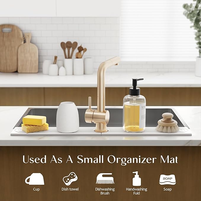 30 Inch Faucet Mat for Kitchen Sink