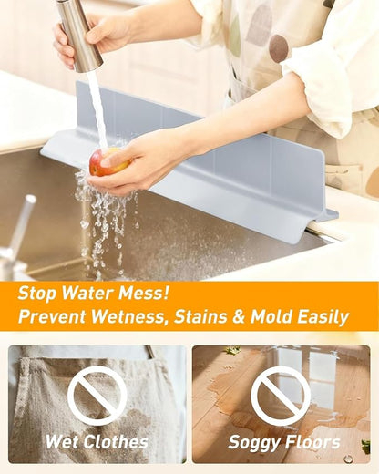 Kitchen Sink Splash Guard 18" Silicone Water Guard