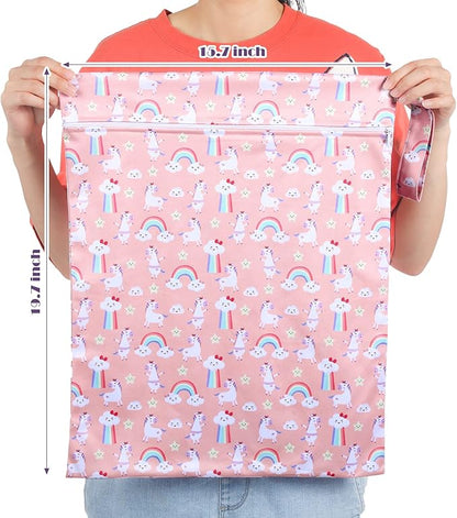 Shappy 2 Pcs Large Travel Laundry Bag Washable Waterproof Wet Dry Large Dirty