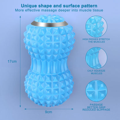 Uppye Vibrating Massage Ball for Pain Relif, Mobility Ball for Physical Therapy and Workout Recovery, Deep Tissue Myofascial Release Tools - Back, Shoulder & Foot Muscle Massager (Blue)