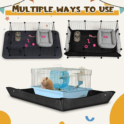 Abbylike 2Pcs Waterproof Pet Playpen Mat 59"x39" Guinea Pig Cage Liner Tarp Bottom Reusable Base for Rabbits, Bunny, Ferrets and Other Small Animals