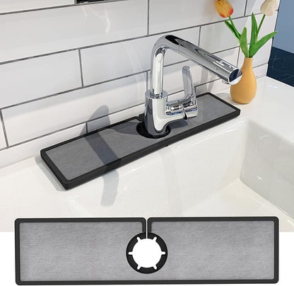 Gosmol Faucet mat for Kitchen Sink, Silicone & Stone Drying Mat for Kitchen Sink