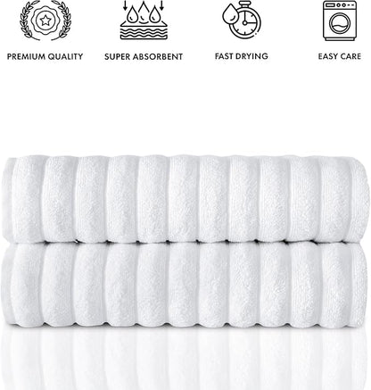 Classic Turkish Towels CTT Premium 2 Pack Bath Towels Set, Made