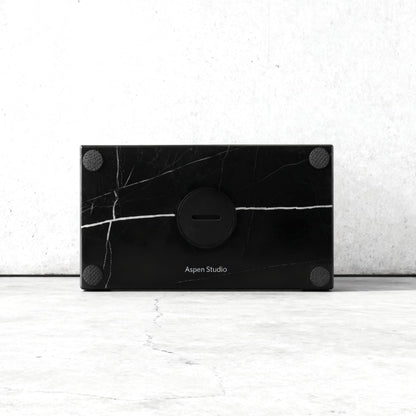 Aspen Studio AspenStudio Genuine Black Marquina Marble Cremation Urn for Adult Human Ashes Black Maquina Marble Urn