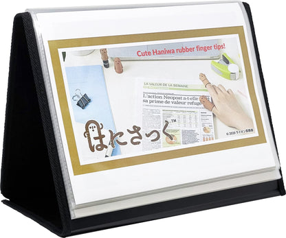 Lion Flip-N-Tell Display Book-N-Easel, Letter, 20-Single Pocket, Horizontal, 1 Easel Display Book (39008-HE)