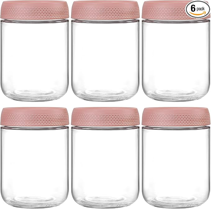 NETANY 6-pack 16oz Glass jars