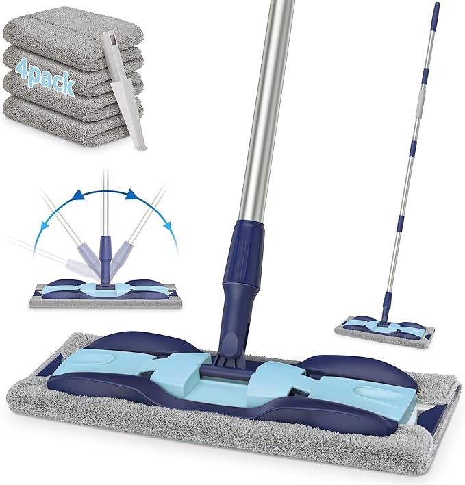 Microfiber Mops for Hardwood Floor Cleaning: MEXERRIS Flat Floor Mop