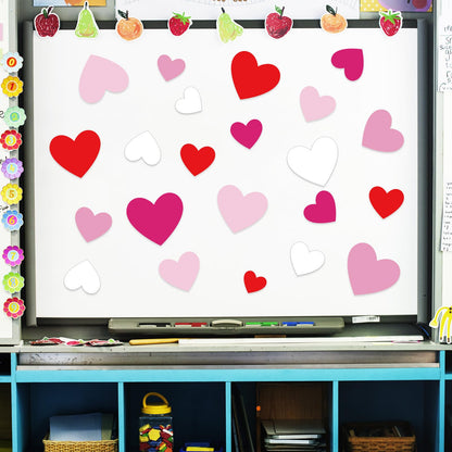 FYSUIMU 315Pcs Valentine's Day Paper Cutouts Paper Hearts Gradient Pink Red Heart Cut-Outs 2-Sided Card Stock Punch Out Hearts Die Cuts for Valentine Party Supplies Bulletin Boards Kids DIY Crafts