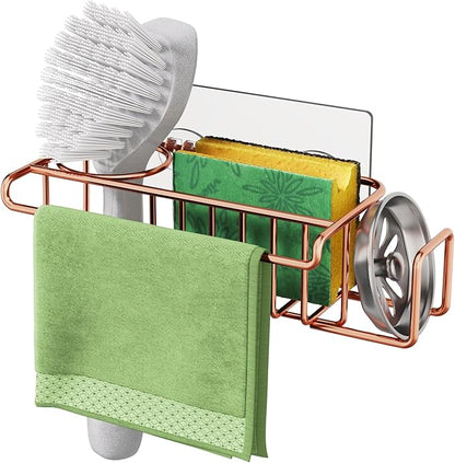 HapiRm Sponge Holder for Kitchen Sink, No Drill Kitchen Sink Caddy Organizer