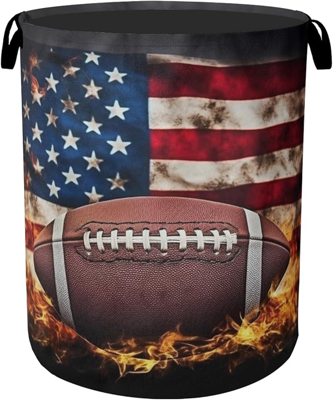 Football Large Clothes Hamper Bag
