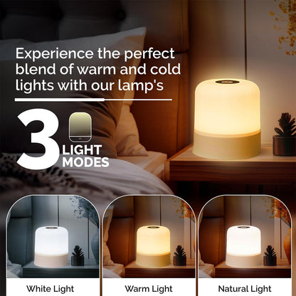 Night Light for Baby, 2400mHA 3 Lighting Modes with Touch Control Night Lamp for Kids Dimming Function & USB Rechargeable Kids Lamp, Portable Nursery Night Light for Breastfeeding,Bedside,Sleeping