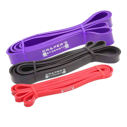 Draper's Strength Heavy Duty Resistance Stretch Loop Bands for Powerlifting Workout Exercise and Assisted Pull Ups