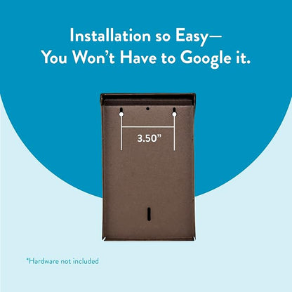 Architectural Mailboxes Modern Heritage Wall Mount Mailbox, Bronze, Small | Galvanized steel build for outside with weather-resistant outdoor construction and a rust-resistant powder-coat finish.