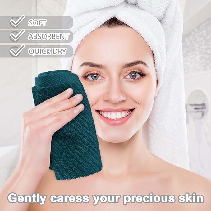 Face Towels for Bathroom, Fluffy Bathroom Hand Towels, Wash Cloths for Showering