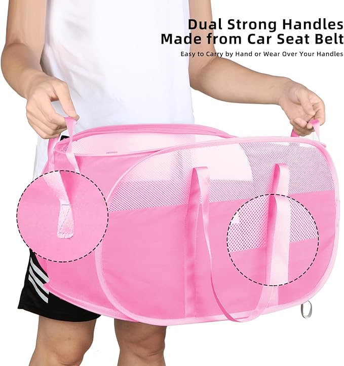 Collapsible Laundry Baskets, Tear Proof Pop Up Laundry Hamper