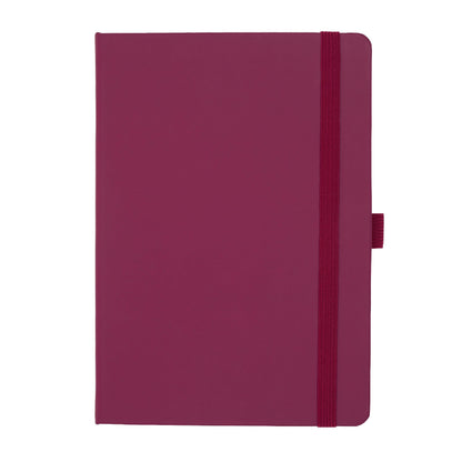 Soulbook - Notebook Hardcover Medium A5, 176 Dotted Pages Journal with Pen Loop, Fuchsia