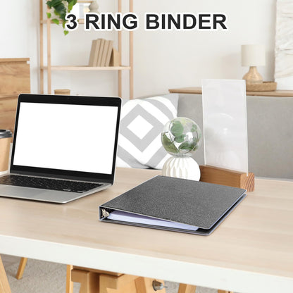 EYROZILL 3 Ring Binders 1 Inch Back to School Supplies Glitter Three Ring Binder to Hold 300 Sheets, Black