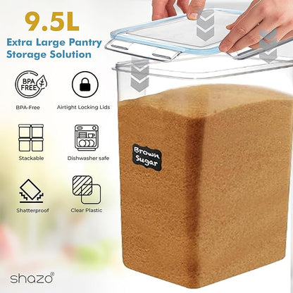 Shazo 2 PC Extra Large Bulk Food Storage Containers