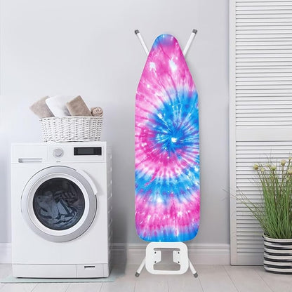 Pink Blue Tie Dye Iron Board Cover Extra Wide Ironing Board Cover and Pad